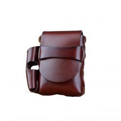 Funda de Piel Paquete de Cigarrillos con mechero Soporte, marrón (Marrón)