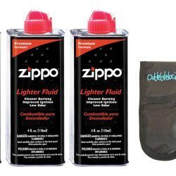 Pack 3 Gasolina Zippo para encendedores 125ml + funda portamecheros con 2 mecheros.