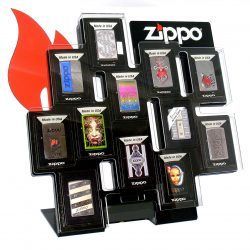 Zippo Mechero Collectoras Vitrina Almacenamiento Caja para 12 Mecheros
